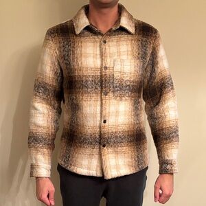 Zara Men's Jacket - Brown and Cream
